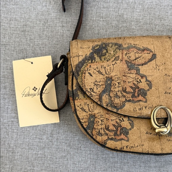 Patricia Nash European Map Print Velledoria Crossbody Bag - Picture 3 of 12